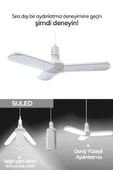 Suled Sl-6347 Pervane Ampul 40-45W Yeni Nesil Beyaz Led Ampul 3 Modlu Ultra Güçlü Pro - 3