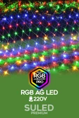 Suled Rgb Ağ Led 2X2 Metre 132 Led 220V Fişli İç Ve Dış Mekan 8 Modlu Ambiyans Aydınlatma - 8