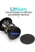 Suled Retro Kamp Lambası Fanus Fener Usb Type-C Güneş Şarjlı 10W Güçlü Led Işık Power Bank Özellikli - 5