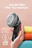 Suled Tiftik Tüy Toplama Makinesi Usb Şarjlı Kazak Kumaş Elbise Tüy Toplayıcı Siyah - 1