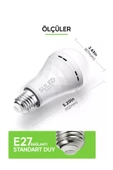 Suled Şarjlı Ampül 30W Ultra Acil Durum & Kamp Işığı 220V Beyaz E27 Duy Otomatik %80 Tasarruflu - 2