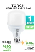 Suled 20W Torch Mega Led Ampül 1 Adet Tasarruflu Ultra Parlak 6500K Beyaz Işık Büyük Ampül E27 - 1