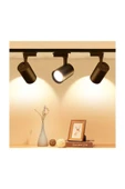 Suled Sl-1027 3 Adet 30W Ray Spot Vitrin Mağaza Armatürü 1 Metre Raylı Siyah Kasa Günışığı Renk Ray Spot - 1