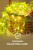 Suled Dekoratif Yapraklı Led Işık 3X1 Metre 180 Led 220V Fişli 3 Modlu Ambiyans Aydınlatma Süs & Dekor Led - 2