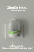 Suled Işığa Duyarlı Otomatik Gece Lambası 220V Ldr Karanlık Sensörlü Beyaz Işık Karışık Renk - 3