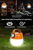 Suled 6 Modlu El Feneri Ve Kamp Lambası Usb & Solar Şarjlı Smd Led Askılı Taşınabilir Işık - 4