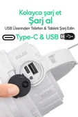 Suled Kamp Lambası Solar Şarjlı El Feneri Usb Type-C Şarj Çıkışlı Power Bank Özellikli Lithium 30W Askılı - 6
