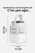 Suled Kamp Lambası Solar Şarjlı El Feneri Usb Type-C Şarj Çıkışlı Power Bank Özellikli Lithium 30W Askılı - 7