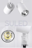 Suled Spot Işık 3'Lü Set Beyaz Led Işıklı Beyaz Kasa 30W 1 Metre Raylı 3 Adet Ray Spot Lamba Armatür - 4
