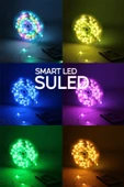 Suled 10 Metre Bluetooth Telefon Kontrollü Smart Şerit Led Sese Duyarlı Kumandalı Led Işık - 8