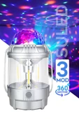 Suled Kamp & Disco 3 Modlu Parti Işığı 20W Usb Şarjlı Type-C Çıkışlı El Feneri Çok Fonksiyonlu Led Lamba - 5