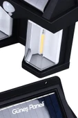 Suled Sensörlü Solar Panelli 3 Modlu Pilli Otomatik Bahçe Aydınlatması Duvar Led Işık - 7