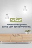 Suled Şarjlı Led Ampül 12W 6500K Beyaz Işık Tavan Abajur Yüksek Lümen Işık Ev Ofis Lamba Ampül - 4