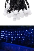 Suled Top Led Mavi Dekor Led Yılbaşı Led Işıkları 5Mt Işıkları Top Dize Işıklar Masa Dekorasyon Noel Işık - 2