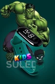 Suled Akıllı Çocuk Kol Saati Güvenli Led Su Geçirmez Silikon Dokunmatik Süper Kahraman Figürlü thumbnail 3