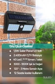 Suled Sensörlü Bahçe Aydınlatma Lambası Solar Güneş Panelli Tam Otomatik Modlu Dış Mekan Aydınlatma - 3