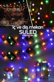 Suled Rgb 4 Metre Topled 20 Led 220V Fişli Tak Çalıştır Dekoratif Iç Ve Dış Mekan Aydınlatma Süsleme Işığı - 3
