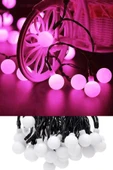 Suled Top Led Pembe Dekor Led Yılbaşı Led Işıkları 5Mt Işıkları Top Dize Işıklar Masa Dekorasyon Noel Işık - 2