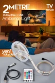 Suled 2 Metre Tv Arkası & Dekoratif Ortam Ambiyans Aydınlatması Kumanda Kontrollü Tak Çalıştır Şerit Led - 1