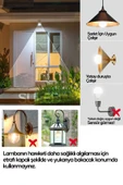 Suled Hareket Sensörlü Led Lamba 5 Adet Ampül Beyaz Işık 12W %80 Tasarruflu Otomatik Yanıp Söner - 3