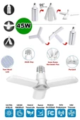 Suled Sl-1019 Pervane Ampül 40-45 W 3 Kollu Katlanır Pervane Led Ampül Tasarruflu Kanatlı Led - 8