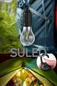 Suled Taşınabilir Şarjlı Led Ampül Outdoor Kamp Bahçe Lambası 10W Askılı Kırılmaz Led Işık - 6
