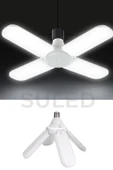 Suled Pervane 4 Kanat Led Ampül 50W 5000 Lümen Süper Güçlü E27 Lamba A Kalite Beyaz Işık - 5