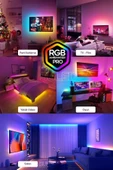 Suled 1 Metre Tv Arkası & Ortam Ambiyans Bluetooth Ios & Android Telefondan Kontrollü Rgb Smart Şerit Led thumbnail 2