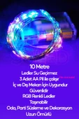 Suled Rgb Pilli Led Işık 10 Metre Iç & Dış Mekan Parti Dekor Kutlama Işığı Renkli Led Dekorasyon Sl-1056 - 3