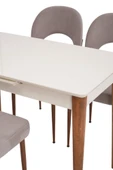 Melisa Hilal Lak Panel Açılır Mutfak Masa Sandalye Takımı 60x100 - 2