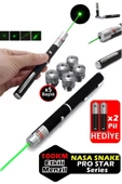 Suled 5İn1 Nasa Snake Pro Series Yeşil Lazer Pointer 300 Mw 100 Km Etkili Green Laser Pointer Güçlü - 1