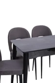 Melisa Hilal Lak Panel Açılır Mutfak Masa Sandalye Takımı 60x100 - 6
