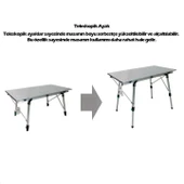 Madfox Moonlite Yükseklik Ayarlı Katlanır Kamp Masası 90X50Cm - 4