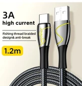 Joyroom 1,2 mt Usb Lighting Metal Kopmaz Kablo - 1