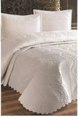 aktarteks Yatak Örtüsü Çift Taraflı Yastıklı Mikro Kumaş Kapitone Elyaf Dolgulu 240x260cm - 1