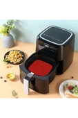 Renkli Isıya Dayanıklı Yıkanılabilir Silikon Fırın Ve Airfryer Kare Pişirme Matı 21,5 Cm - 3