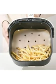 200 Adet Air Fryer Pişirme Kağıdı Tek Kullanımlık Pişirme Kağıdı Delikli Kare Model - 3