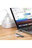 4 Port'lu Bağlantı İstasyonu Ultra İnce USB Bölücü TYPE-C tipi Çoklu Arayüz Adaptörü Multi Çoklayıcı - 2