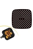 Renkli Isıya Dayanıklı Yıkanılabilir Silikon Fırın Ve Airfryer Kare Pişirme Matı 21,5 Cm - 2