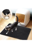 Kedi Tuvalet Önü Kum Toplayıcı Temizleyici Elekli Gri Paspas (K0) - 3