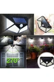 100 Ledli 3 Farklı Aydınlatma Ayarlı Solar Güneş Enerjili Hareket Sensörlü Bahçe Duvar Lambası - 3