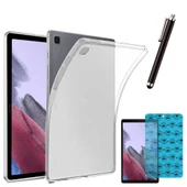 Samsung Galaxy Tab A7 Lite SM T220 Uyumlu Şeffaf Kılıf Cam Kalem Set thumbnail 1