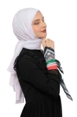 Filistin Zaytin Ve Filistin Bayrak Baskılı Fular Saçaksızlı Unisex S100014 - 6