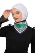 Filistin Zaytin Ve Filistin Bayrak Baskılı Fular Saçaksızlı Unisex S100014 - 1