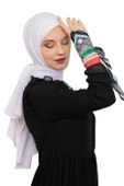 Filistin Zaytin Ve Filistin Bayrak Baskılı Fular Saçaksızlı Unisex S100014 - 7