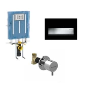 Geberit Alpha Gömme Rezervuar Seti 8 cm - Alpha50 Siyah - 1