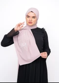 Polyster Pembe şal Filistin Haritası Ve Arapça Kelimesi Beyaz Rengi Nakışlı S100017 - 5