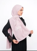 Polyster Pembe şal Filistin Haritası Ve Arapça Kelimesi Beyaz Rengi Nakışlı S100017 - 4
