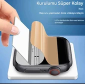 Apple Watch SE 44MM Uyumlu 3 Adet Şeffaf Ultra koruyucu Nano Jelatin - 5