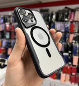 İphone 15 Pro Max T-Max MagSafe Uyumlu Siyah Silikon Kılıf thumbnail 3